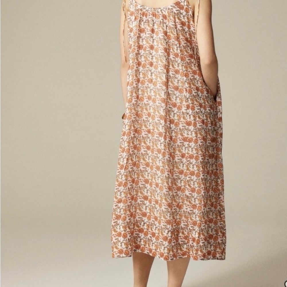 J. Crew Floral Maxi Dress in Orange and White - Picture 4 of 4
